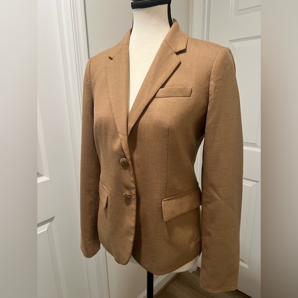 J.Crew Camel Blazer — Size 2 — Gold Buttons | Perfect Exterior ✨ - Picture 10 of 17